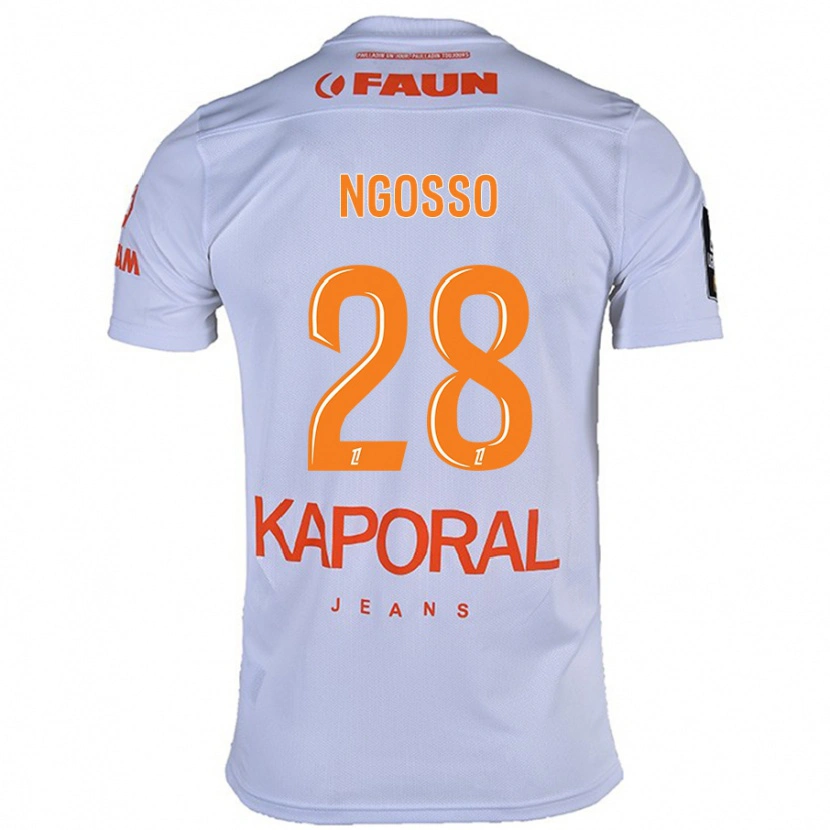 Danxen Kinder Glenn Ngosso #28 Weiß Auswärtstrikot Trikot 2024/25 T-Shirt Schweiz