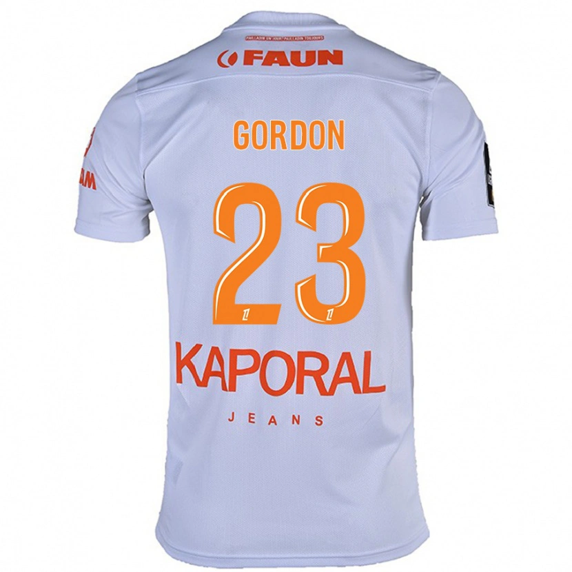 Danxen Kinder Sh'nia Gordon #23 Weiß Auswärtstrikot Trikot 2024/25 T-Shirt Schweiz