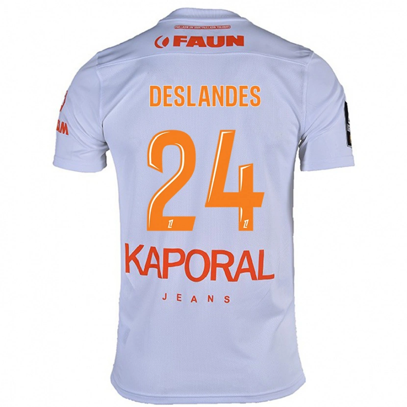 Danxen Kinder Océane Deslandes #24 Weiß Auswärtstrikot Trikot 2024/25 T-Shirt Schweiz