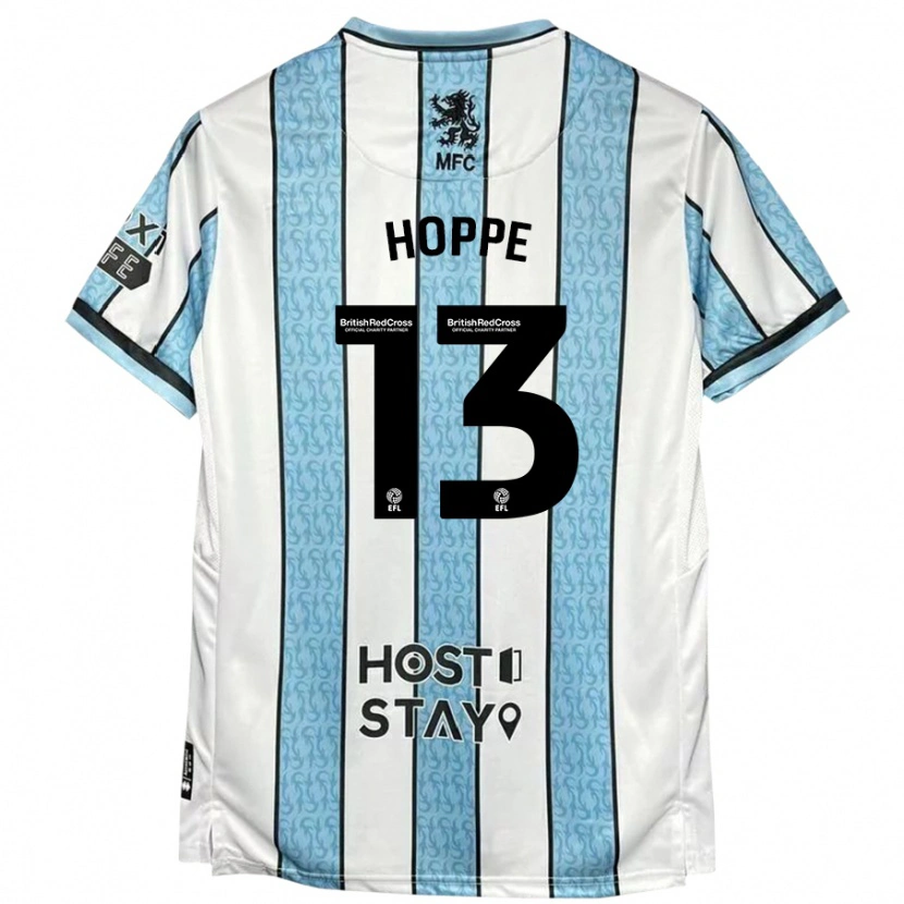 Danxen Kinder Matthew Hoppe #13 Weiß Blau Auswärtstrikot Trikot 2024/25 T-Shirt Schweiz