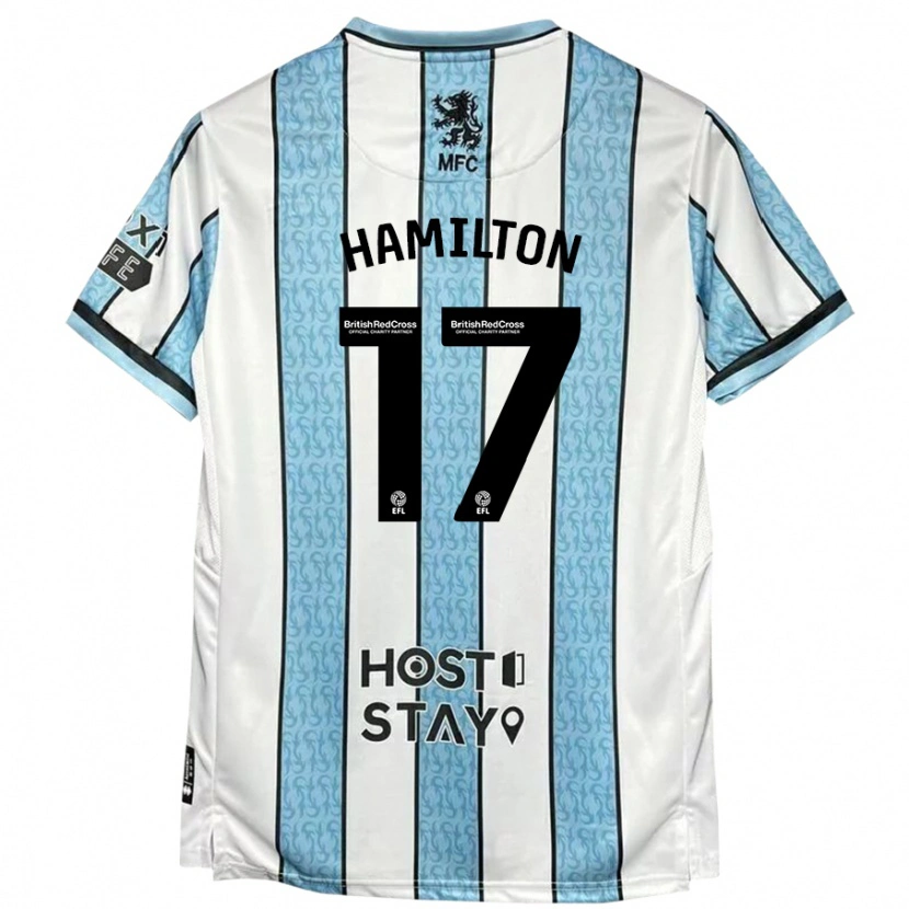 Danxen Kinder Micah Hamilton #17 Weiß Blau Auswärtstrikot Trikot 2024/25 T-Shirt Schweiz