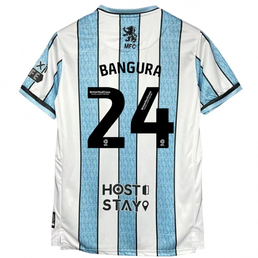 Danxen Kinder Alex Bangura #24 Weiß Blau Auswärtstrikot Trikot 2024/25 T-Shirt Schweiz