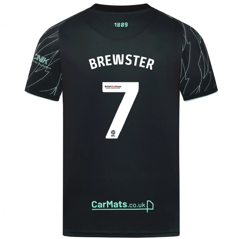 Danxen Kinder Rhian Brewster #7 Schwarz Grün Auswärtstrikot Trikot 2024/25 T-Shirt Schweiz