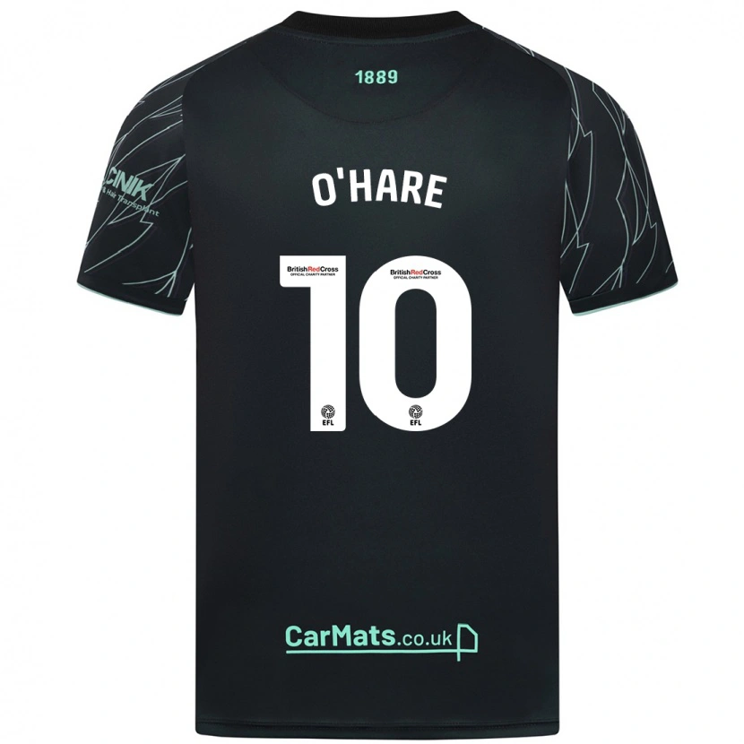 Danxen Kinder Callum O'hare #10 Schwarz Grün Auswärtstrikot Trikot 2024/25 T-Shirt Schweiz