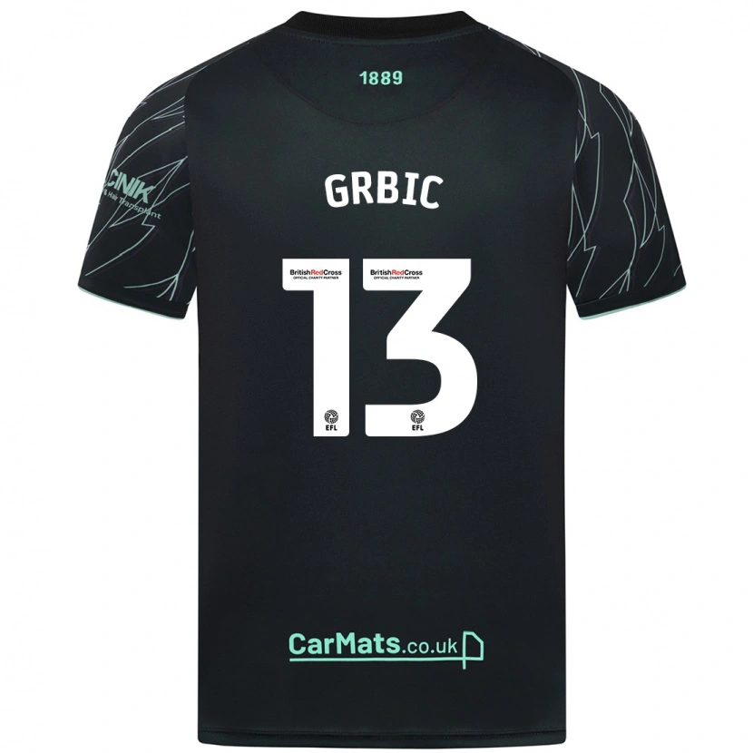 Danxen Kinder Ivo Grbic #13 Schwarz Grün Auswärtstrikot Trikot 2024/25 T-Shirt Schweiz