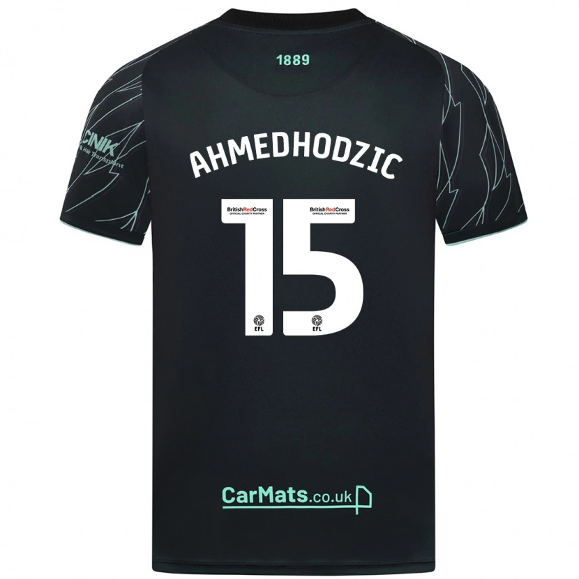 Danxen Kinder Anel Ahmedhodzic #15 Schwarz Grün Auswärtstrikot Trikot 2024/25 T-Shirt Schweiz