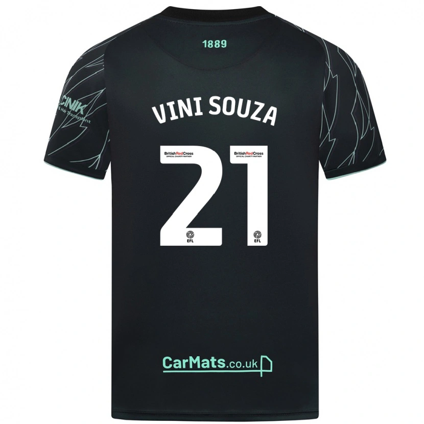 Danxen Kinder Vini Souza #21 Schwarz Grün Auswärtstrikot Trikot 2024/25 T-Shirt Schweiz