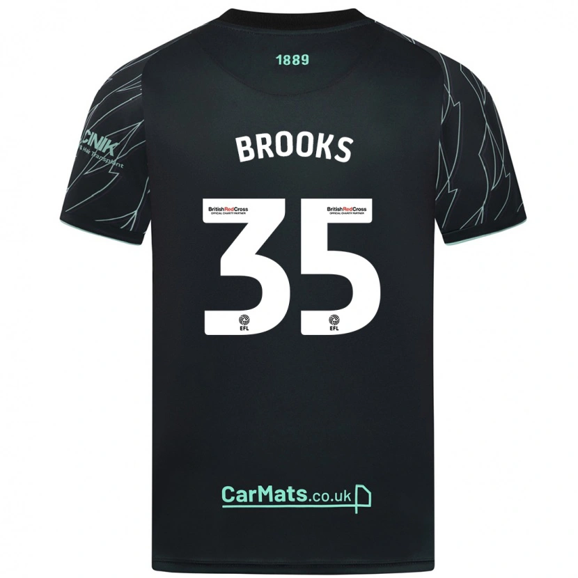 Danxen Kinder Andre Brooks #35 Schwarz Grün Auswärtstrikot Trikot 2024/25 T-Shirt Schweiz