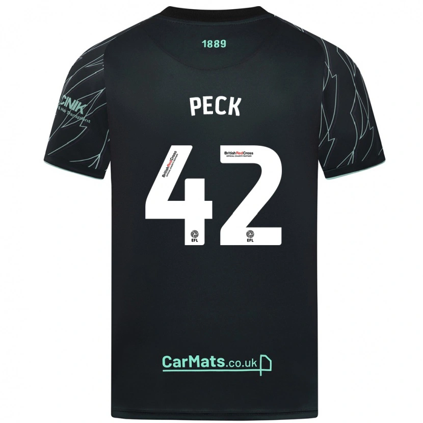 Danxen Kinder Sydie Peck #42 Schwarz Grün Auswärtstrikot Trikot 2024/25 T-Shirt Schweiz