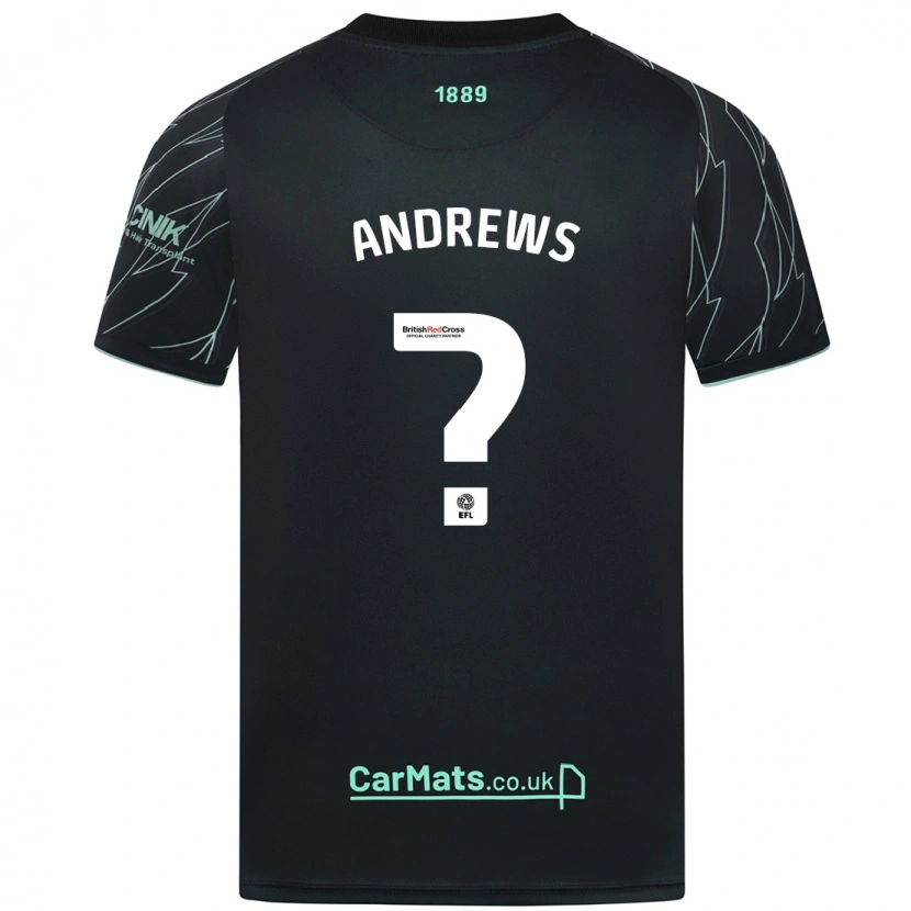 Danxen Kinder Ryan Andrews #0 Schwarz Grün Auswärtstrikot Trikot 2024/25 T-Shirt Schweiz