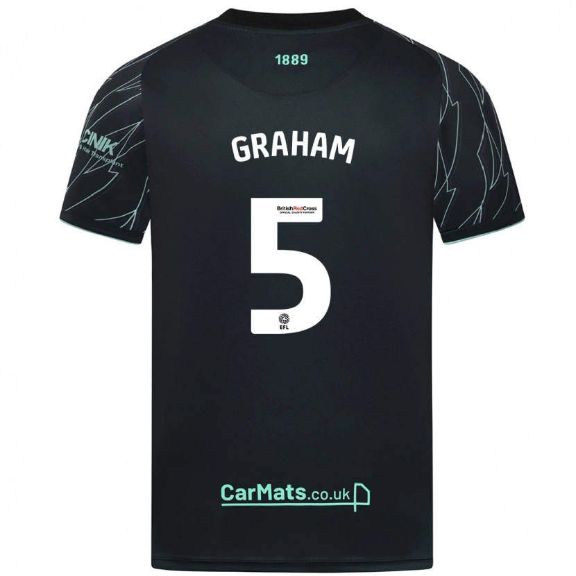 Danxen Kinder Molly Graham #5 Schwarz Grün Auswärtstrikot Trikot 2024/25 T-Shirt Schweiz