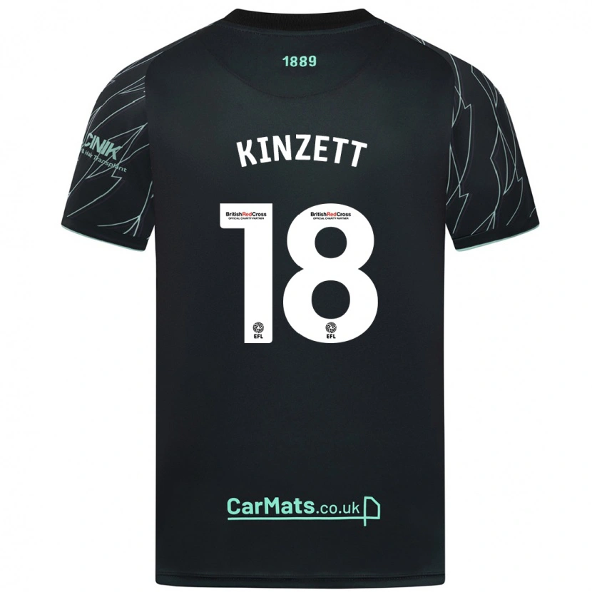 Danxen Kinder Ella Kinzett #18 Schwarz Grün Auswärtstrikot Trikot 2024/25 T-Shirt Schweiz