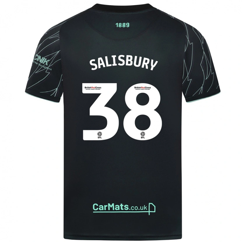 Danxen Kinder Chloe Salisbury #38 Schwarz Grün Auswärtstrikot Trikot 2024/25 T-Shirt Schweiz