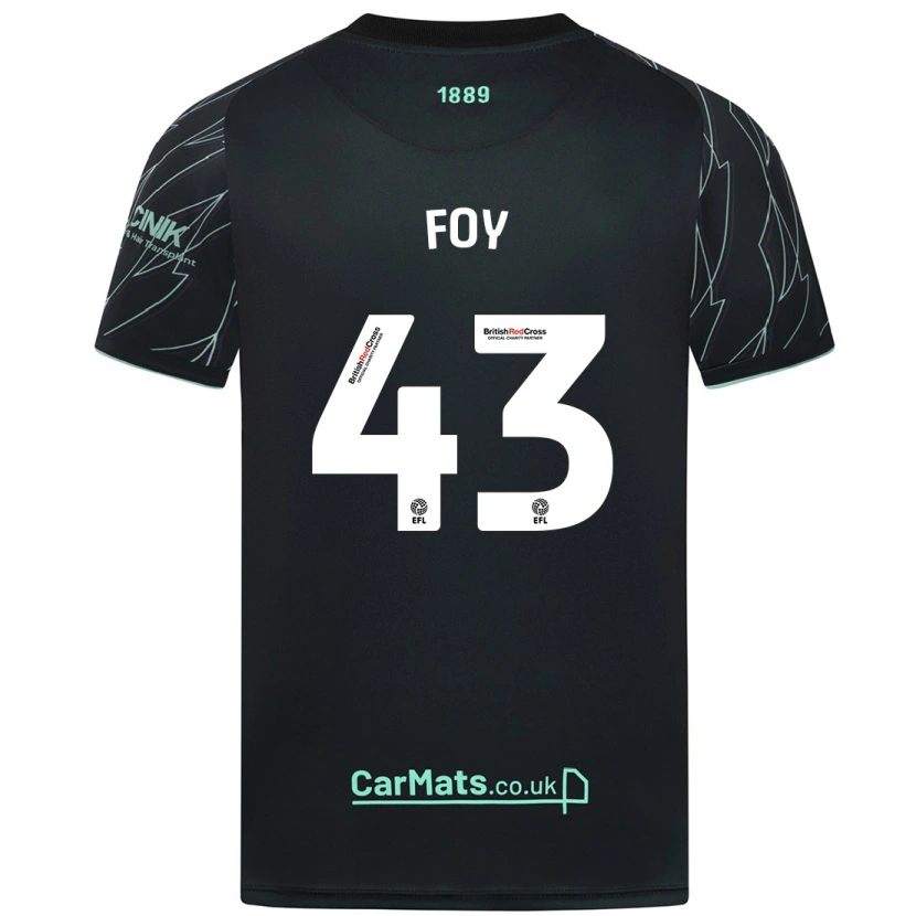 Danxen Kinder Gus Foy #43 Schwarz Grün Auswärtstrikot Trikot 2024/25 T-Shirt Schweiz