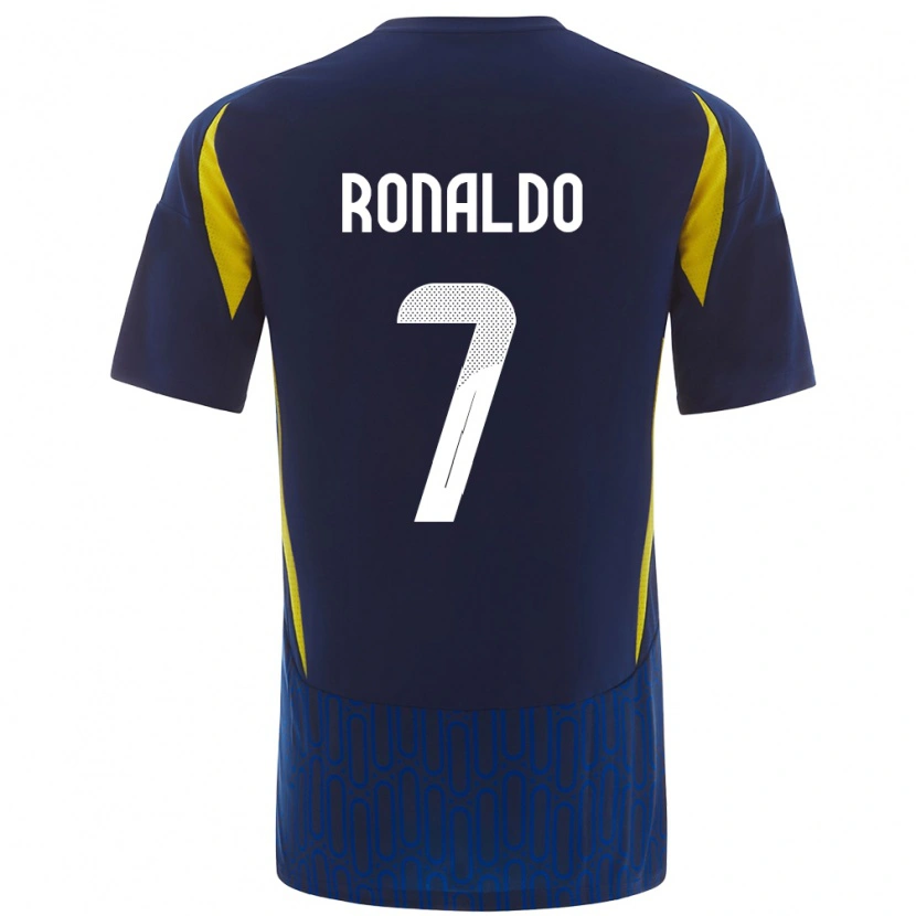 Danxen Kinder Cristiano Ronaldo #7 Blau Gelb Auswärtstrikot Trikot 2024/25 T-Shirt Schweiz