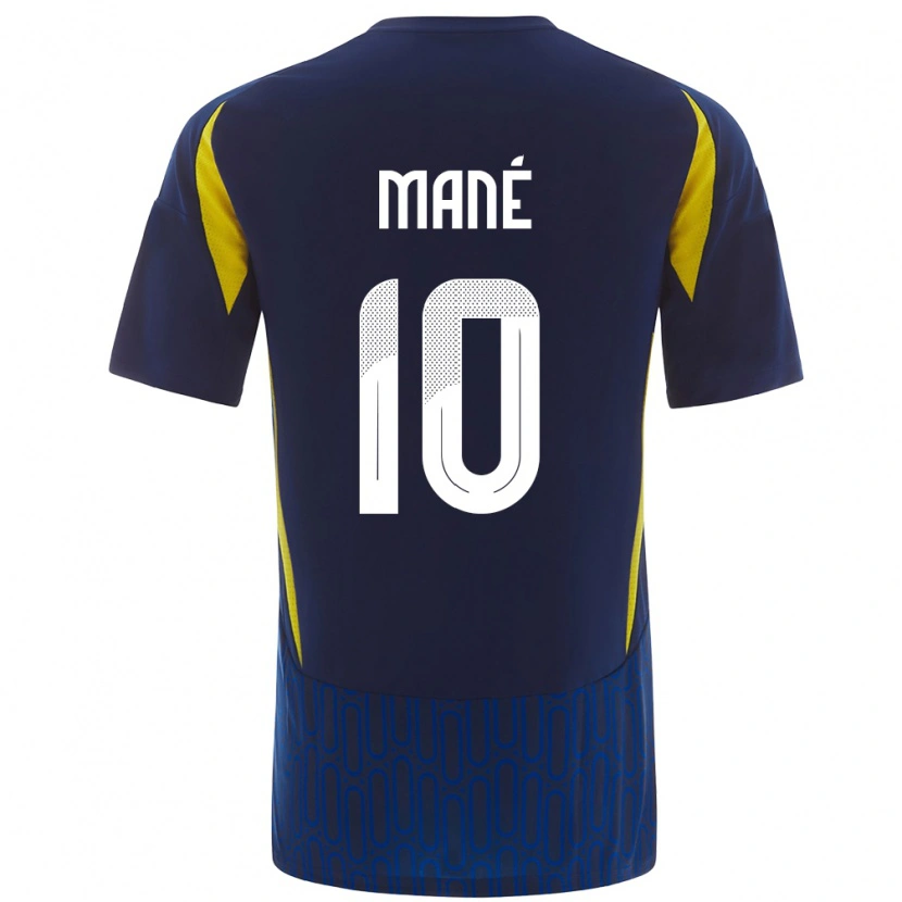 Danxen Kinder Sadio Mané #10 Blau Gelb Auswärtstrikot Trikot 2024/25 T-Shirt Schweiz