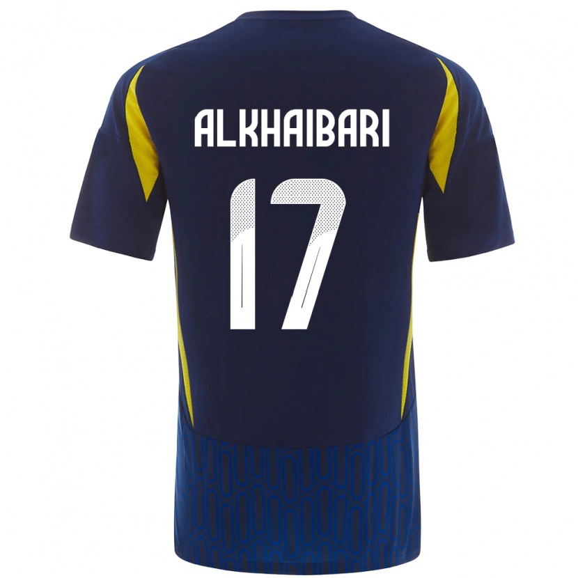 Danxen Kinder Abdullah Al-Khaibari #17 Blau Gelb Auswärtstrikot Trikot 2024/25 T-Shirt Schweiz