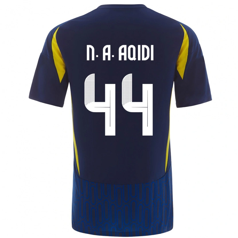 Danxen Kinder Nawaf Al-Aqidi #44 Blau Gelb Auswärtstrikot Trikot 2024/25 T-Shirt Schweiz