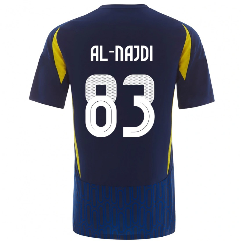 Danxen Kinder Salem Al-Najdi #83 Blau Gelb Auswärtstrikot Trikot 2024/25 T-Shirt Schweiz