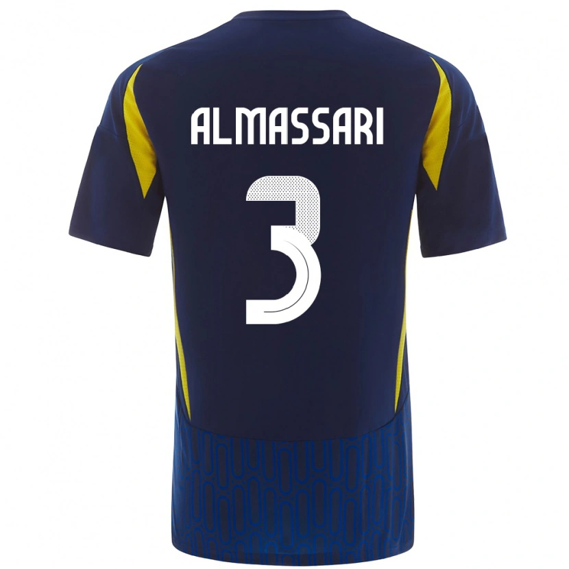 Danxen Kinder Wadha Almassari #3 Blau Gelb Auswärtstrikot Trikot 2024/25 T-Shirt Schweiz