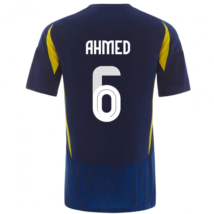 Danxen Kinder Aseel Ahmed #6 Blau Gelb Auswärtstrikot Trikot 2024/25 T-Shirt Schweiz