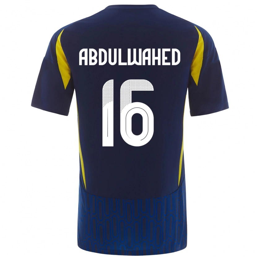 Danxen Kinder Ghader Abdulwahed #16 Blau Gelb Auswärtstrikot Trikot 2024/25 T-Shirt Schweiz