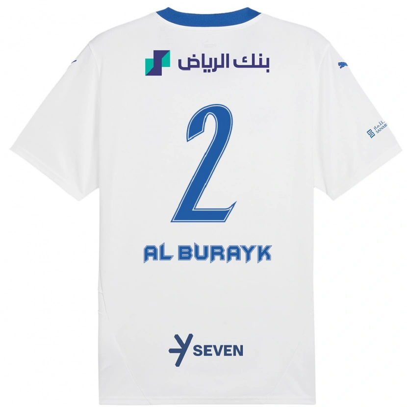 Danxen Kinder Mohammed Al-Burayk #2 Weiß Blau Auswärtstrikot Trikot 2024/25 T-Shirt Schweiz