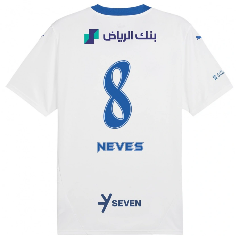 Danxen Kinder Rúben Neves #8 Weiß Blau Auswärtstrikot Trikot 2024/25 T-Shirt Schweiz