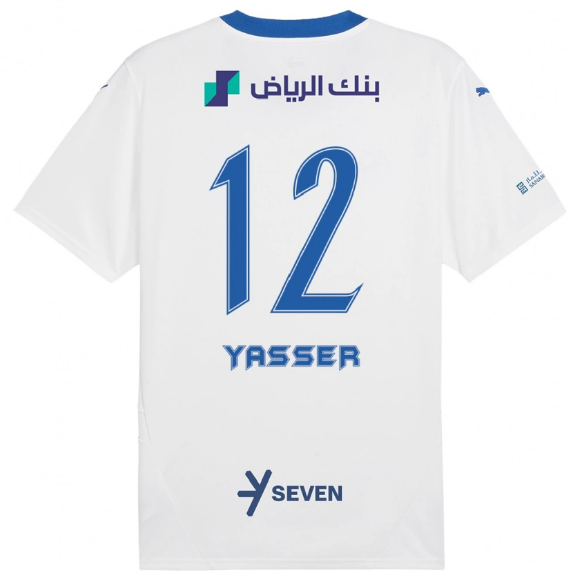 Danxen Kinder Yasser Al-Shahrani #12 Weiß Blau Auswärtstrikot Trikot 2024/25 T-Shirt Schweiz