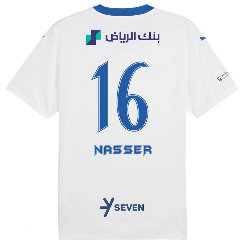 Danxen Kinder Nasser Al-Dawsari #16 Weiß Blau Auswärtstrikot Trikot 2024/25 T-Shirt Schweiz