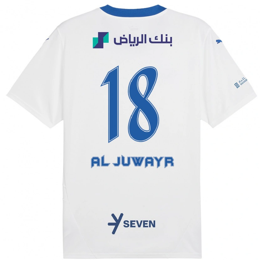 Danxen Kinder Musab Al-Juwayr #18 Weiß Blau Auswärtstrikot Trikot 2024/25 T-Shirt Schweiz