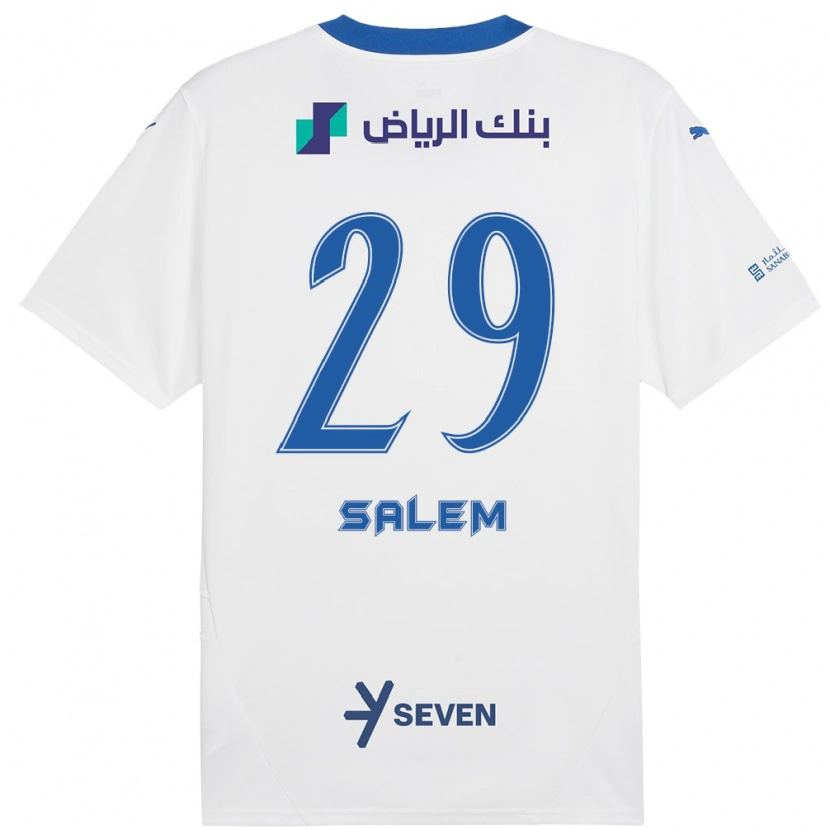 Danxen Kinder Salem Al-Dawsari #29 Weiß Blau Auswärtstrikot Trikot 2024/25 T-Shirt Schweiz