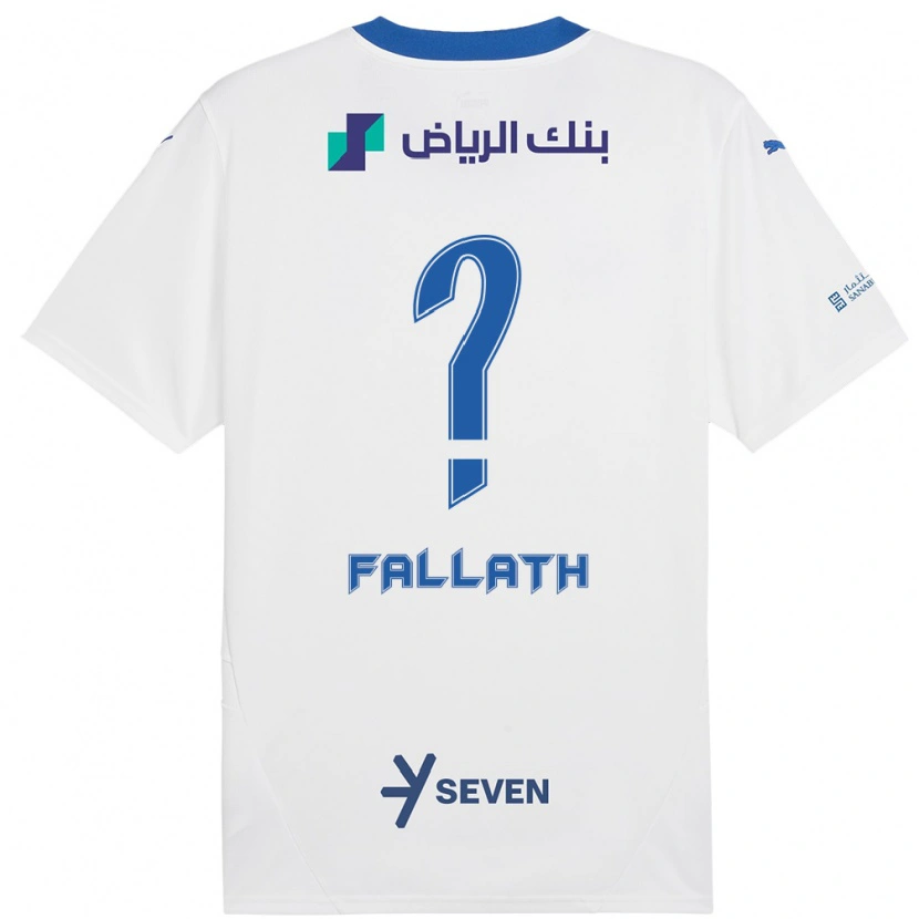 Danxen Kinder Fahad Fallath #0 Weiß Blau Auswärtstrikot Trikot 2024/25 T-Shirt Schweiz