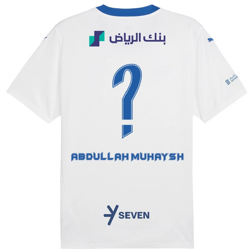 Danxen Kinder Mohammed Abdullah Muhaysh #0 Weiß Blau Auswärtstrikot Trikot 2024/25 T-Shirt Schweiz