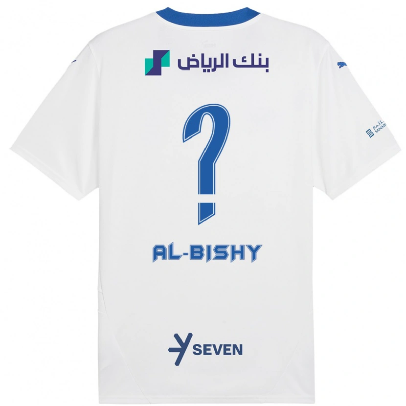 Danxen Kinder Bder Abdulaziz Al-Bishy #0 Weiß Blau Auswärtstrikot Trikot 2024/25 T-Shirt Schweiz