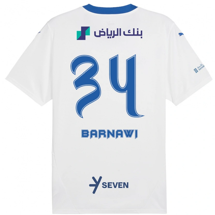 Danxen Kinder Saleh Barnawi #34 Weiß Blau Auswärtstrikot Trikot 2024/25 T-Shirt Schweiz