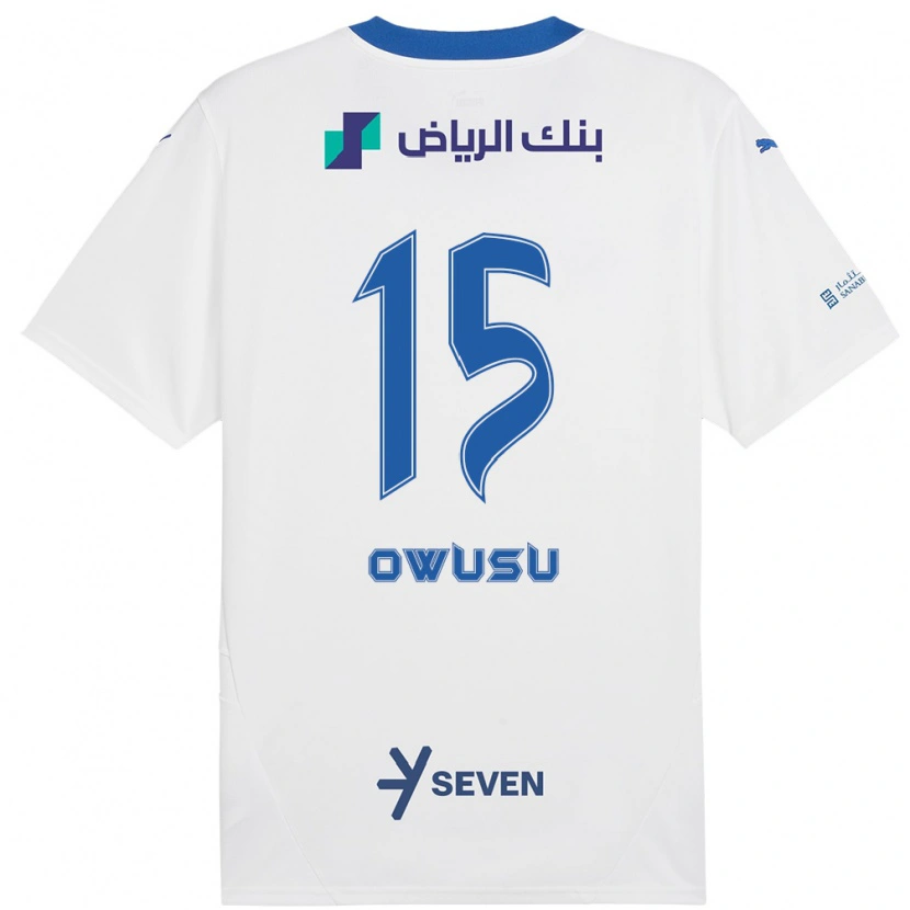 Danxen Kinder Mavis Owusu #15 Weiß Blau Auswärtstrikot Trikot 2024/25 T-Shirt Schweiz