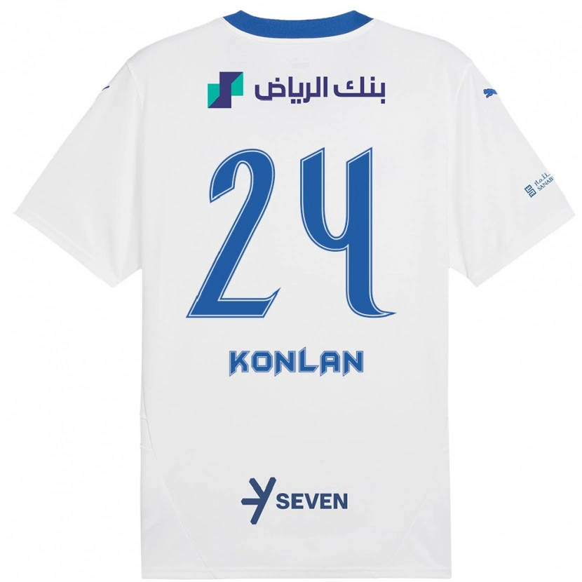 Danxen Kinder Cynthia Konlan #24 Weiß Blau Auswärtstrikot Trikot 2024/25 T-Shirt Schweiz