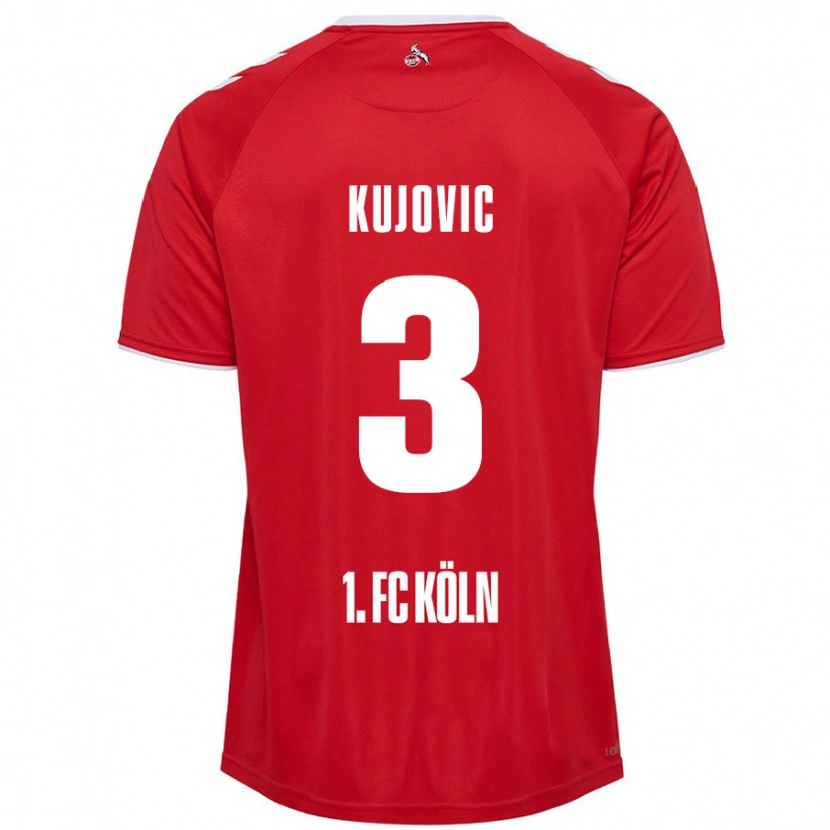 Danxen Kinder Emin Kujovic #3 Rot Weiß Auswärtstrikot Trikot 2024/25 T-Shirt Schweiz