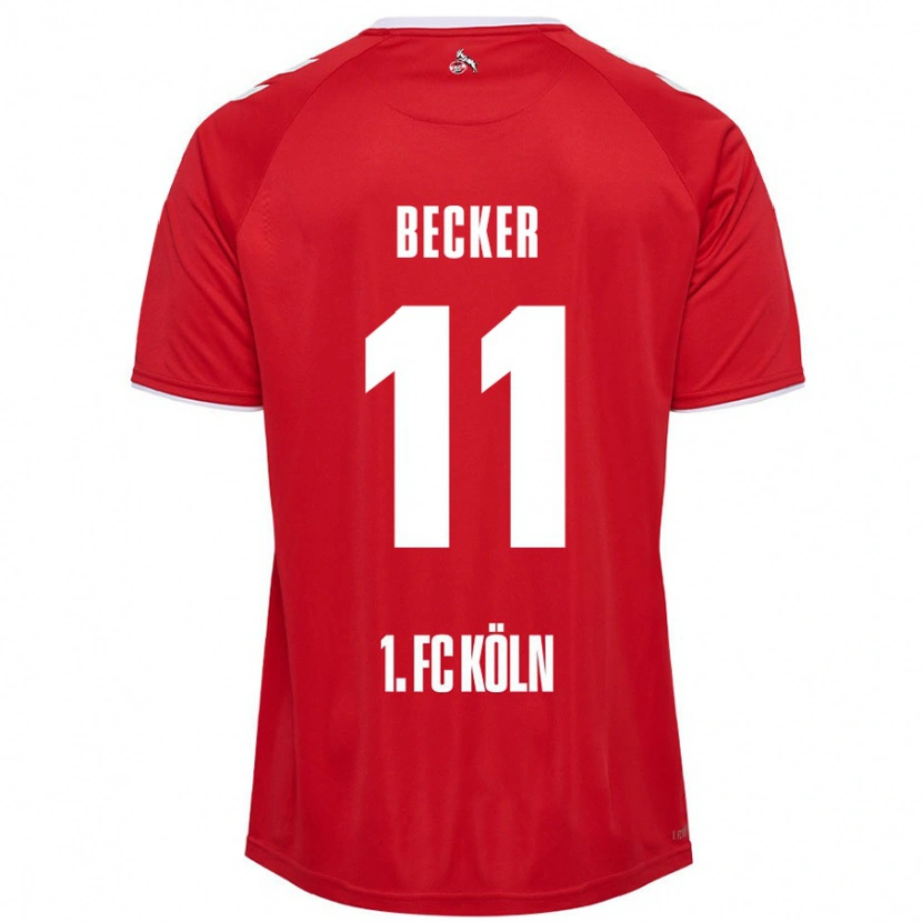 Danxen Kinder Marlon Becker #11 Rot Weiß Auswärtstrikot Trikot 2024/25 T-Shirt Schweiz