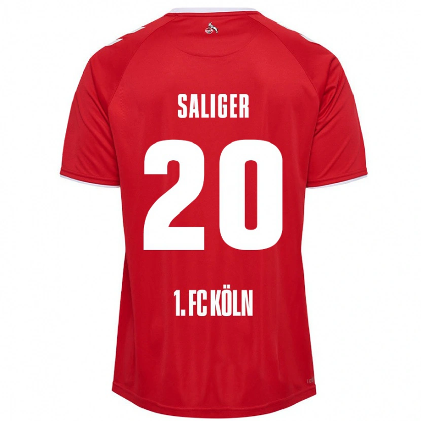 Danxen Kinder Jonas Saliger #20 Rot Weiß Auswärtstrikot Trikot 2024/25 T-Shirt Schweiz