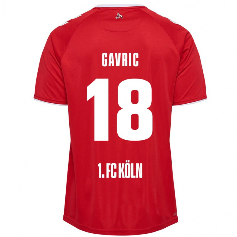 Danxen Kinder Andrea Gavrić #18 Rot Weiß Auswärtstrikot Trikot 2024/25 T-Shirt Schweiz