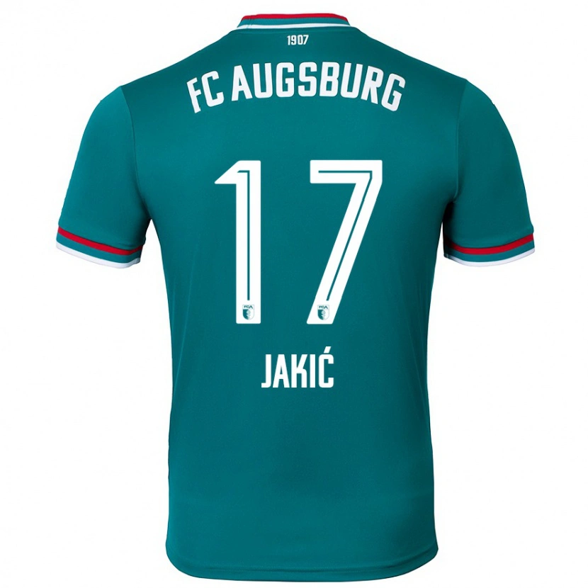 Danxen Kinder Kristijan Jakic #17 Dunkelgrün Auswärtstrikot Trikot 2024/25 T-Shirt Schweiz