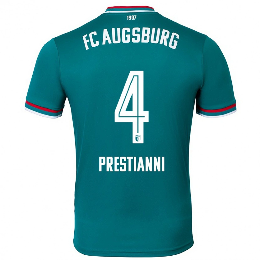 Danxen Kinder Luis Prestianni #4 Dunkelgrün Auswärtstrikot Trikot 2024/25 T-Shirt Schweiz