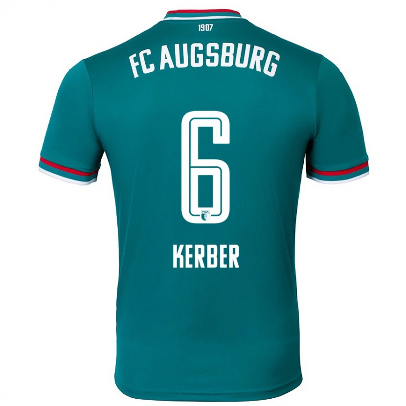 Danxen Kinder Luca Kerber #6 Dunkelgrün Auswärtstrikot Trikot 2024/25 T-Shirt Schweiz