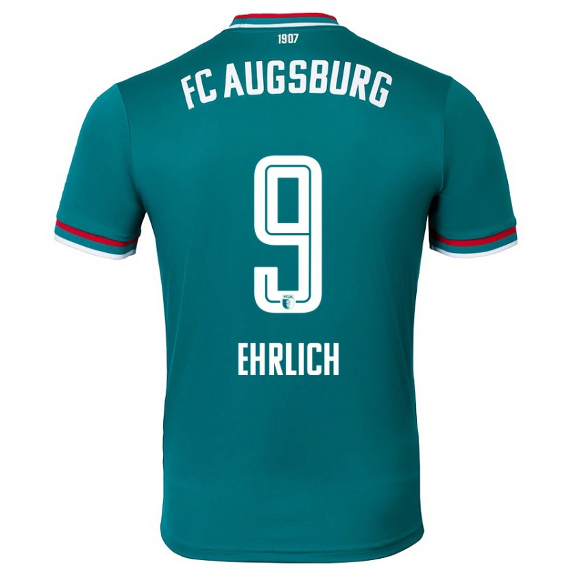 Danxen Kinder Lucas Ehrlich #9 Dunkelgrün Auswärtstrikot Trikot 2024/25 T-Shirt Schweiz