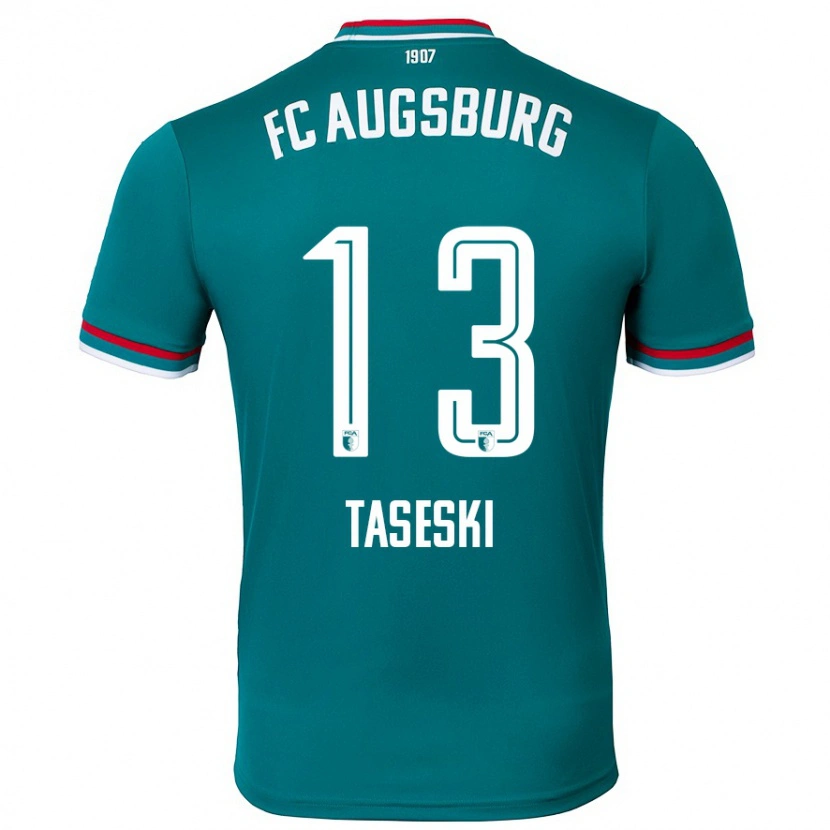 Danxen Kinder Kristijan Taseski #13 Dunkelgrün Auswärtstrikot Trikot 2024/25 T-Shirt Schweiz