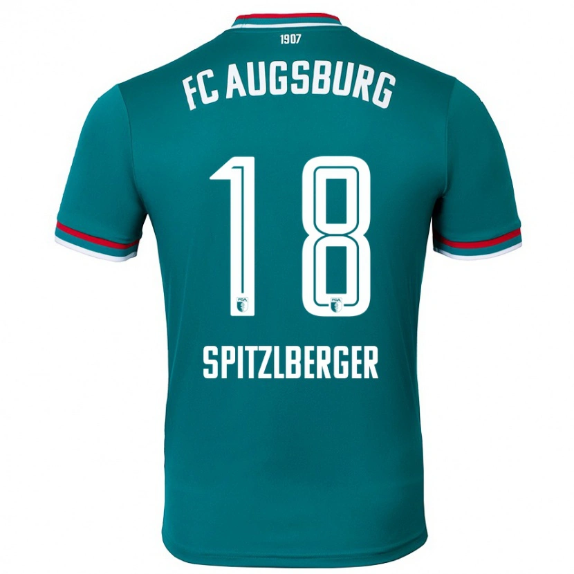 Danxen Kinder Jordan Spitzlberger #18 Dunkelgrün Auswärtstrikot Trikot 2024/25 T-Shirt Schweiz