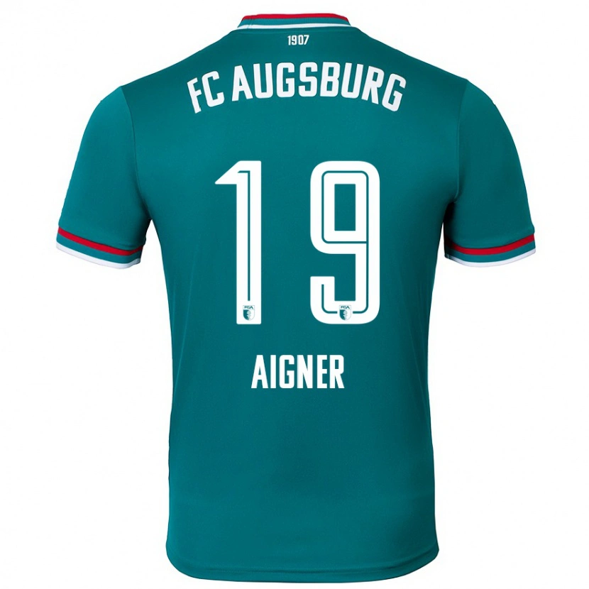 Danxen Kinder Lukas Aigner #19 Dunkelgrün Auswärtstrikot Trikot 2024/25 T-Shirt Schweiz