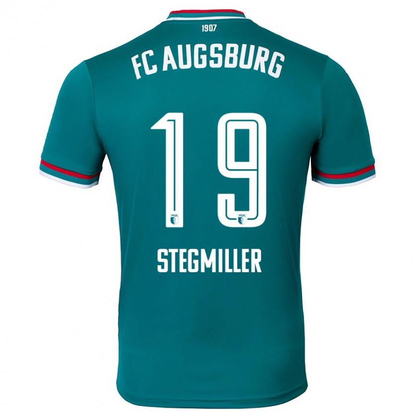 Danxen Kinder Louis Stegmiller #19 Dunkelgrün Auswärtstrikot Trikot 2024/25 T-Shirt Schweiz